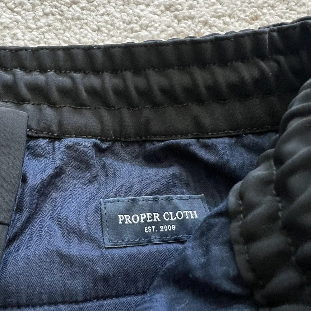 Proper Cloth Performance Jogger Pants Mens 34 Black Stretch Knit Elastic Waist